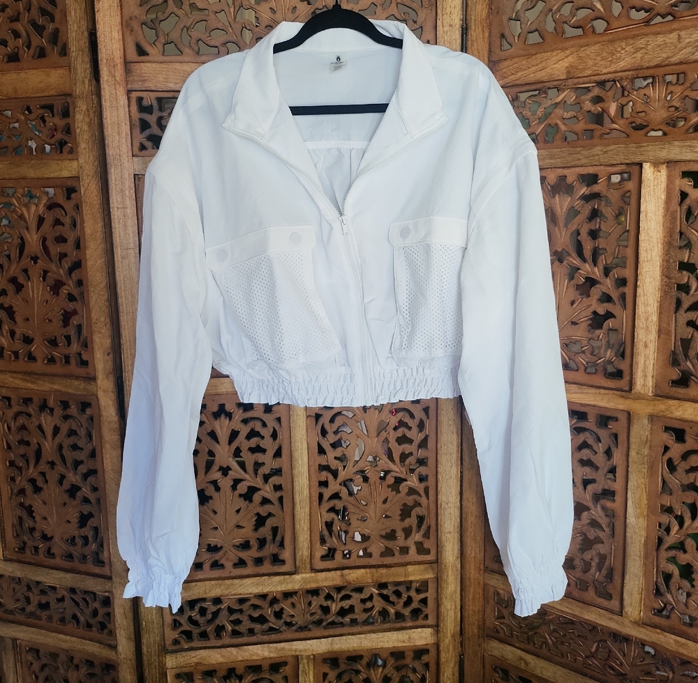 NWT Spiritual Gangster Cropped White Utility Jacket Size XL